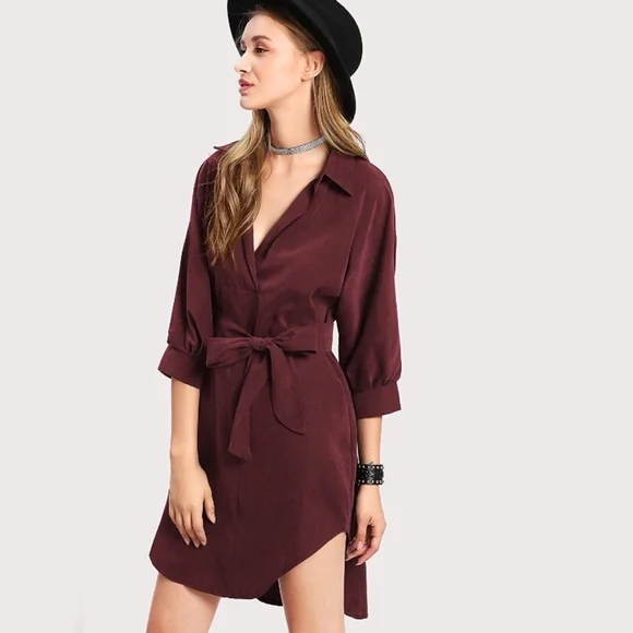burgundy tie waist dress Florence Metallic Velvet Tie Waist Midi Dress